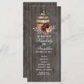 Wine Barrel Rustic Floral Hochzeitsprogramme Programm (Vorne/Hinten)