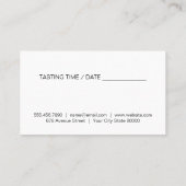 Wine Barrel | Weinglas und Weintrauben | Weinkelle Visitenkarte (Rückseite)