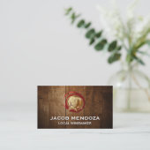 Wine Barrel | Weinstock Visitenkarte (Stehend Vorderseite)