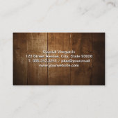 Wine Barrel | Weinstock Visitenkarte (Rückseite)