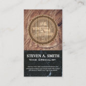 Wine Barrel Wood Marble Visitenkarte (Vorderseite)