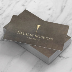 Wine Bartender Sommelier Vintage Visitenkarte