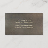 Wine Bartender Sommelier Vintage Visitenkarte (Rückseite)