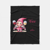 Wine Because You Can't Run This Show Sober Fleecedecke (Vorderseite)