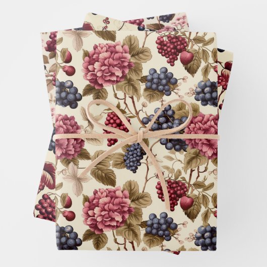 Wine Berry Geschenkpapier Set (Beispiel)