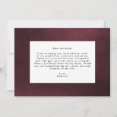 Wine Berry Watercolor Kristalle Foto Abschluss Dankeskarte (Rückseite)