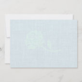 Wine Blue Rose Race Bib Marathon Hochzeit Einladung (Rückseite)