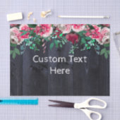 Wine Blush & Navy Wood Burgundy Custom Wedding Seidenpapier (Handwerk)