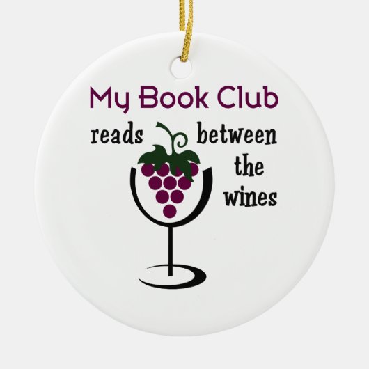 Wine Book Club Keramik Ornament (Vorne)