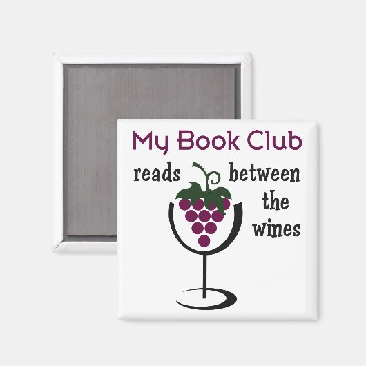 Wine Book Club Magnet (Vorderseite/Rückseite)