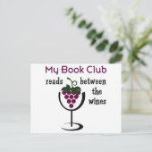 Wine Book Club Postkarte (Stehend Vorderseite)