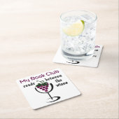 Wine Book Club Rechteckiger Pappuntersetzer (Vor Ort)