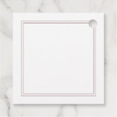 Wine Bordeaux Burgandy Modernes Klassisches Minima Geschenkanhänger (Rückseite)