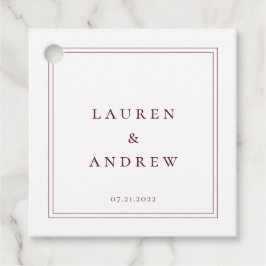 Wine Bordeaux Burgandy Modernes Klassisches Minima Geschenkanhänger