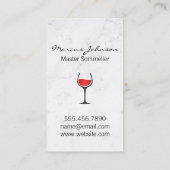 Wine Bottle and Glasses | Wine Stain Visitenkarte (Rückseite)