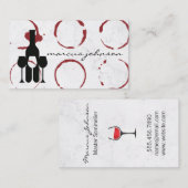 Wine Bottle and Glasses | Wine Stain Visitenkarte (Vorne/Hinten)