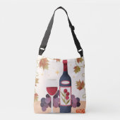 Wine Bottle Crossbody Bag Tragetaschen Mit Langen Trägern (Vorderseite)