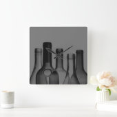 Wine Bottle Custom Wall Clock Quadratische Wanduhr (Zuhause)