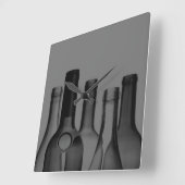 Wine Bottle Custom Wall Clock Quadratische Wanduhr (Winkel)