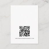 Wine Bottle Glass Script QR Code Wedding RSVP Begleitkarte (Rückseite)