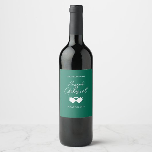 Wine Bottle Label Wedding Weinetikett (Vorderseite)