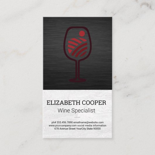 Wine Bottle Logo | Tastings  Visitenkarte (Vorderseite)