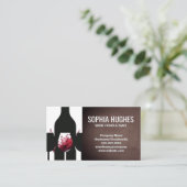 Wine Bottle Silhouette | Wine Splash Visitenkarte (Stehend Vorderseite)