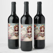 Wine bottle sticker weinetikett (Flaschen)