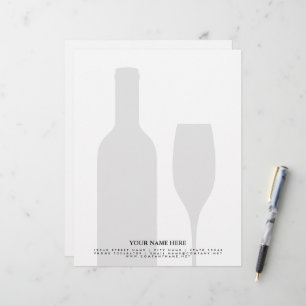 Wine bottle winery vineyard letterhead template briefbogen