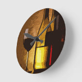 Wine Bottles Clock Runde Wanduhr (Winkel)