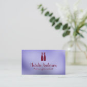 Wine Bottles Fork Logo | Vineyard Visitenkarte (Stehend Vorderseite)