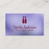Wine Bottles Fork Logo | Vineyard Visitenkarte (Vorderseite)
