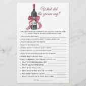 Wine Bridal shower What did the groom say  (Vorderseite)