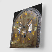 Wine Cellar Clock Man Cave Quadratische Wanduhr (Winkel)