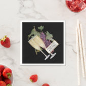 Wine Champagne Bridal Empfang Deco Serviette (Beispiel)