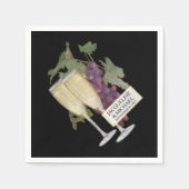 Wine Champagne Bridal Empfang Deco Serviette (Vorderseite)