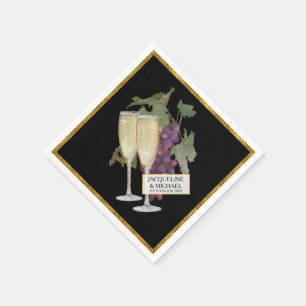 Wine Champagne Bridal Empfang Deco Serviette