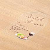 Wine & Charcuterie Bridal Shower Acryleinladungen (Ablage )