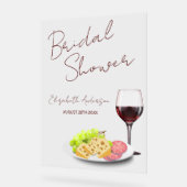 Wine & Charcuterie Bridal Shower Acrylschild (Winkel)