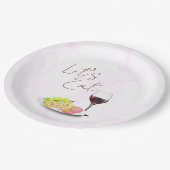 Wine & Charcuterie Bridal Shower Pappteller (Schrägansicht)