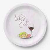 Wine & Charcuterie Bridal Shower Pappteller (Vorderseite)