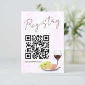 Wine & Charcuterie Bridal Shower Registry Begleitkarte (Stehend Vorderseite)
