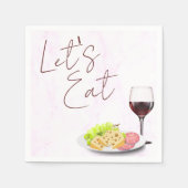 Wine & Charcuterie Bridal Shower Serviette (Vorderseite)