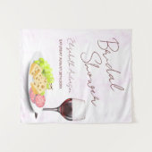 Wine & Charcuterie Bridal Shower Wandteppich (Vorderseite (Horizontal))