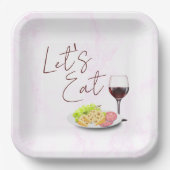 Wine & Charcuterie Engagement Party Pappteller (Vorderseite)