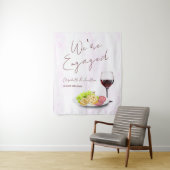 Wine & Charcuterie Engagement Party Wandteppich (Beispiel)