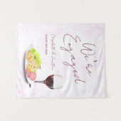 Wine & Charcuterie Engagement Party Wandteppich (Vorderseite (Horizontal))