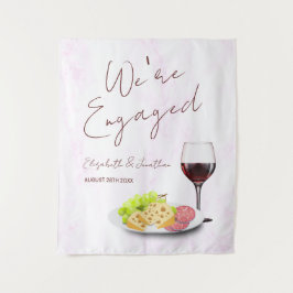Wine & Charcuterie Engagement Party Wandteppich