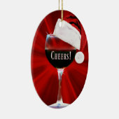 Wine Cheers Keramik Ornament (Rechts)