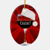 Wine Cheers Keramik Ornament (Vorne)